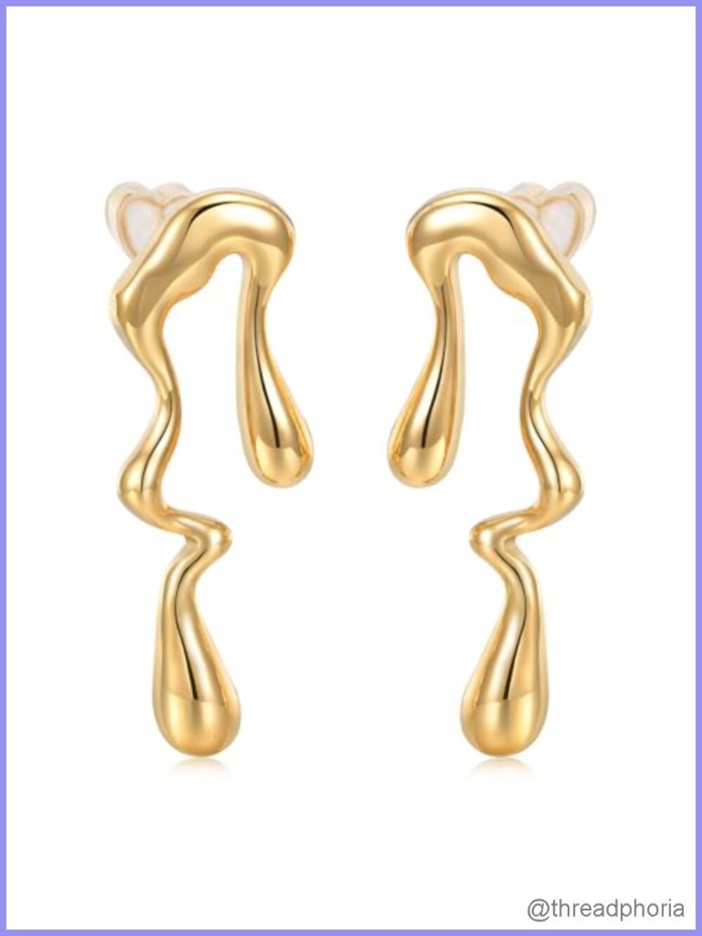 14K Gold Plated Stud Earrings Stainless Steel Hypoallergenic